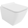 Mexen Vega Rimless WC bowl with slim soft-close seat, duroplast, white gloss - 30654000