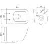 Mexen Vega Rimless WC bowl with slim soft-close seat, duroplast, white gloss - 30654000