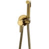 Mexen Elba flush-mounted bidet faucet with point set, gold - 7599250-50
