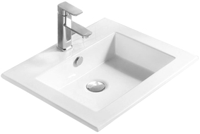 Mexen Salma countertop inset sink 54 x 47 cm, white - 25395400