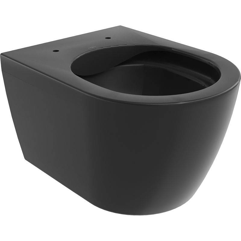 Mexen Carmen Rimless WC Bowl, Black Matte - 3388XX85