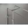 Mexen Lunar T hinged shower cabin right 100 x 80 cm, transparent, brushed nickel - 834T-100-080-97-00-P