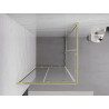 Mexen Exo-S Duo square sliding shower cabin 85 x 85 cm, transparent, gold - 8111-085-085-50-00
