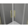 Mexen Exo-S Duo square sliding shower cabin 85 x 85 cm, transparent, gold - 8111-085-085-50-00