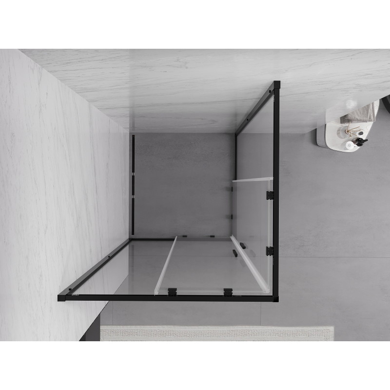 Mexen Exo-S Duo square sliding shower cabin 85 x 85 cm, transparent, black - 8111-085-085-70-00