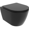 Mexen Carmen Rimless WC Bowl with Soft-Close Slim Seat, Duroplast, Matte Black - 30881085