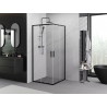 Mexen Exo-S Duo square sliding shower cabin 95 x 95 cm, transparent, black - 8111-095-095-70-00