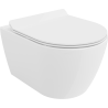 Mexen Carmen Rimless WC Bowl with Slow-Closing Slim Seat, Duroplast, Glossy White - 30880100