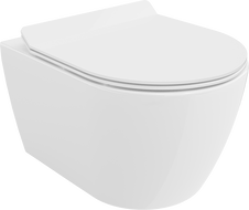 Mexen Carmen Rimless toilet bowl with a slim soft close toilet seat, Thermosetting polymer, White - 30880100