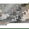 Mexen Carmen Rimless toilet bowl with a slim soft close toilet seat, Thermosetting polymer, White - 30880100