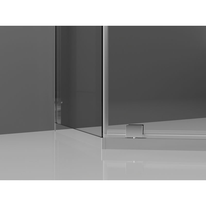 Mexen Exo pentagonal pivot shower cabin 100 x 80 cm, transparent, chrome - 812-100-080-01-00