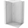 Mexen Exo-R pentagon shower cabin with hinged door 100 x 80 cm, transparent, chrome - 812-100-080-01-00