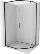 Mexen Exo Pentagonal Swing Shower Cabin 90 x 80 cm, Transparent, Black - 812-090-080-70-00