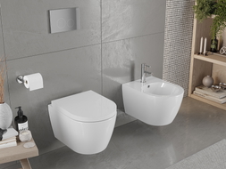 Mexen Carmen Rimless WC bowl with soft-close hard seat, duroplast, glossy white - 30880200