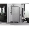 Mexen Exo-R pentagonal hinged shower cabin 100 x 90 cm, transparent, black - 812-100-090-70-00