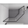 Mexen Exo-R pentagonal hinged shower cabin 100 x 90 cm, transparent, black - 812-100-090-70-00