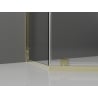 Mexen Exo pentagonal hinged shower cabin 100 x 80 cm, transparent, gold - 812-100-080-50-00