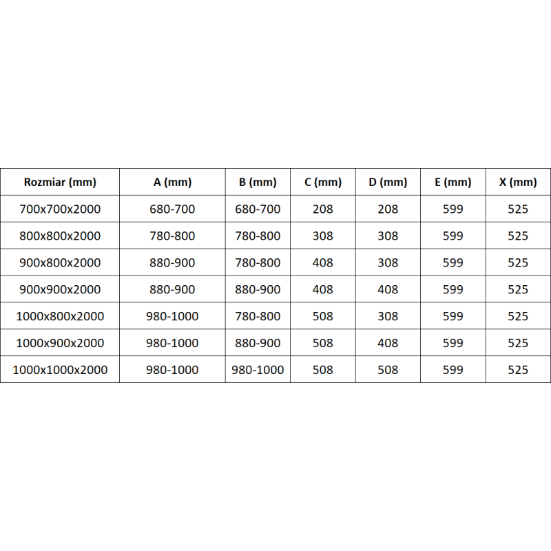 Mexen Exo pentagonal hinged shower cabin 100 x 80 cm, transparent, gold - 812-100-080-50-00