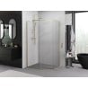 Mexen Exo pentagonal hinged shower cabin 100 x 80 cm, transparent, gold - 812-100-080-50-00