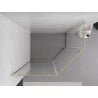 Mexen Exo pentagonal hinged shower cabin 100 x 80 cm, transparent, gold - 812-100-080-50-00