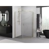 Mexen Exo-R pentagonal hinged shower cabin 100 x 90 cm, transparent, gold - 812-100-090-50-00