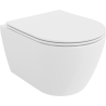 Mexen Carmen Rimless toilet bowl with a slim soft close toilet seat, Thermosetting polymer, White - 30880400