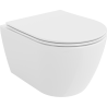 Mexen Carmen rimless WC bowl with slim soft-close seat, duroplast, white gloss - 30880400