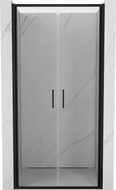 Mexen Exo-B Duo double hinged shower door 110 cm, transparent, black - 814-110-000-70-00