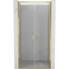 Mexen Exo-B Duo double hinged shower door 110 cm, transparent, gold - 814-110-000-50-00