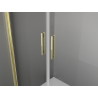 Mexen Exo-B Duo double hinged shower door 120 cm, transparent, gold - 814-120-000-50-00