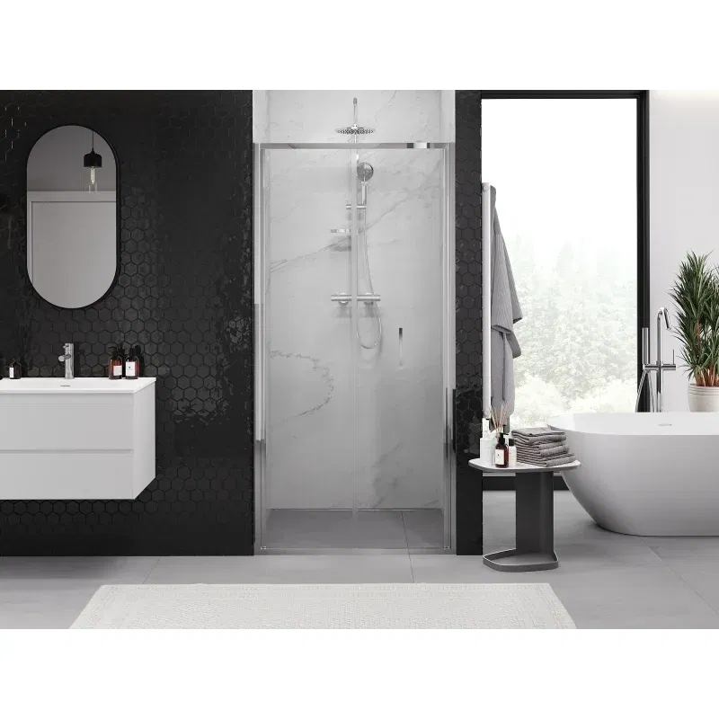 Mexen Exo folding shower door 110 cm, transparent, chrome - 816-110-000-01-00