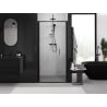 Mexen Exo folding shower door 110 cm, transparent, black - 816-110-000-70-00