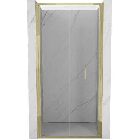 Mexen Exo folding shower door 110 cm, transparent, gold - 816-110-000-50-00