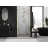 Mexen Exo folding shower door 120 cm, transparent, gold - 816-120-000-50-00