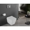 Mexen Cube Rimless toilet bowl with a slim soft close toilet seat, Thermosetting polymer, White - 30924000