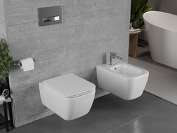Mexen Margo Rimless WC Bowl with Slim Soft-Close Seat, Duroplast, Glossy White - 30420900