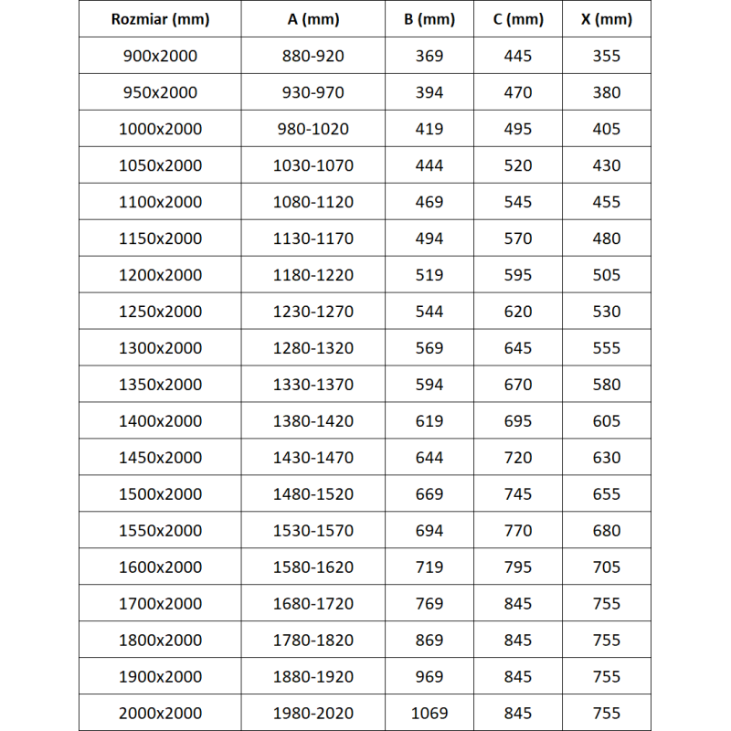 Mexen Exo sliding shower door 170 cm, transparent, gold - 8151-170-000-50-00