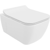 Mexen Margo Rimless WC Bowl with Soft-Close Slim Seat, Duroplast, White Gloss - 30420800