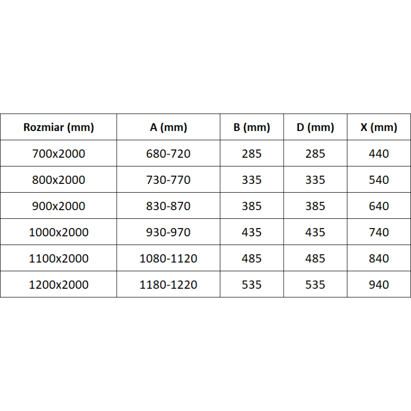 Mexen Exo double swing shower doors 80 cm, transparent, black - 8182-080-000-70-00