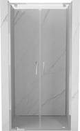 Mexen Exo-BR Duo double hinged shower door 120 cm, transparent, chrome - 8182-120-000-01-00