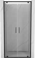Mexen Exo-BR Duo double hinged shower doors 120 cm, transparent, black - 8182-120-000-70-00