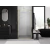 Mexen Exo double hinged shower door 110 cm, transparent, gold - 8182-110-000-50-00
