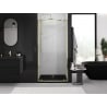 Mexen Exo double hinged shower door 110 cm, transparent, gold - 8182-110-000-50-00