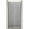 Mexen Exo double hinged shower door 110 cm, transparent, gold - 8182-110-000-50-00