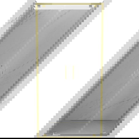 Mexen Exo double hinged shower doors 120 cm, transparent, gold - 8182-120-000-50-00