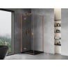 Mexen Mist H T shower enclosure hinged left 90 x 90 cm, transparent, brushed copper - 8A5T-090-090-65-00-L