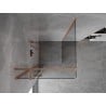 Mexen Mist H T shower enclosure hinged left 90 x 90 cm, transparent, brushed copper - 8A5T-090-090-65-00-L
