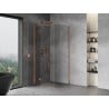 Mexen Mist H T shower enclosure hinged left 90 x 90 cm, transparent, brushed copper - 8A5T-090-090-65-00-L