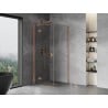Mexen Mist H T shower enclosure hinged left 90 x 90 cm, transparent, brushed copper - 8A5T-090-090-65-00-L
