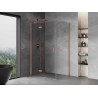 Mexen Mist-H T pivot shower cabin left 100 x 75 cm, transparent, brushed copper - 8A5T-100-075-65-00-L